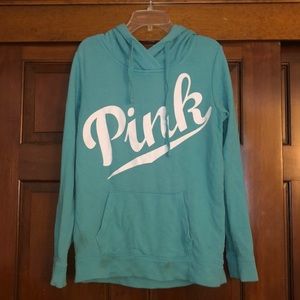 Small blue pink hoodie.